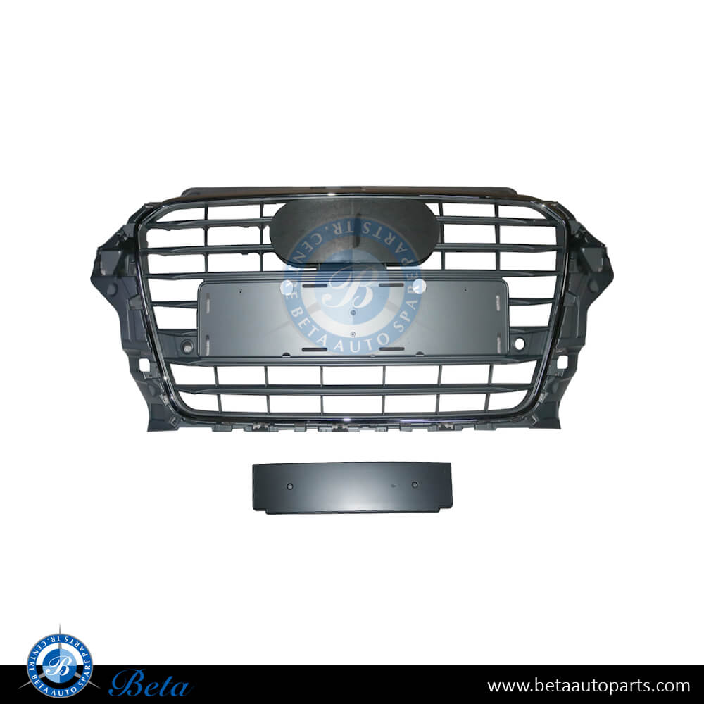 Radiator Grille with PDC Gray for Audi A3 2013-2016 models, Part Number 8V5853651H1QP Radiator Grille with PDC Gray for Audi A3 2013-2016 models, Part Number 8V5853651H1QP